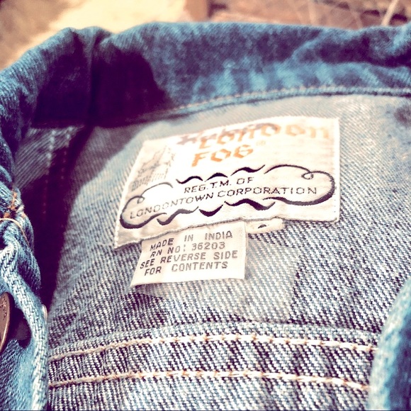 London Fog Cropped Denim Jean Jacket - Picture 5 of 6